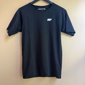 MP My Protein Black Short Sleeve Tee with Crew Neck Size Medium